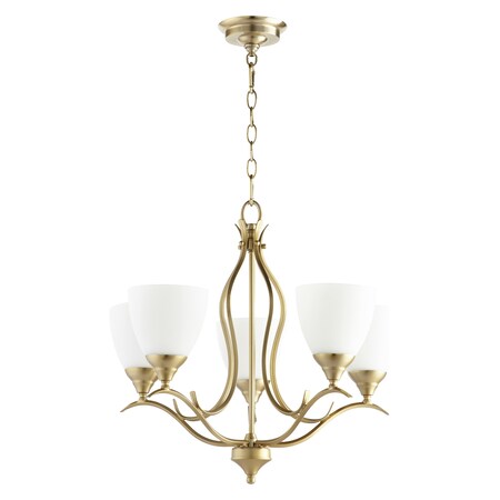 Quorum Fall Flora 5Lt Gls Aged Brass 614-5-80